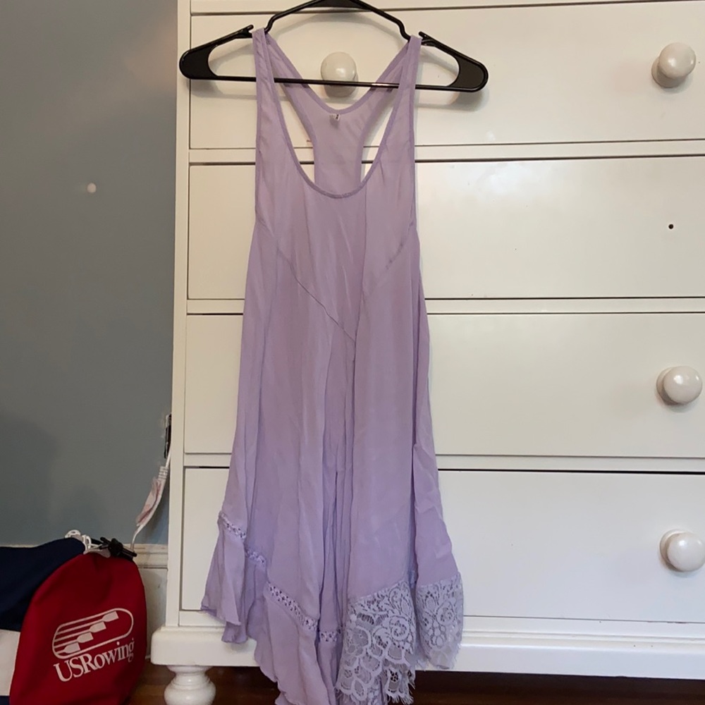Asymmetrical light purple dress